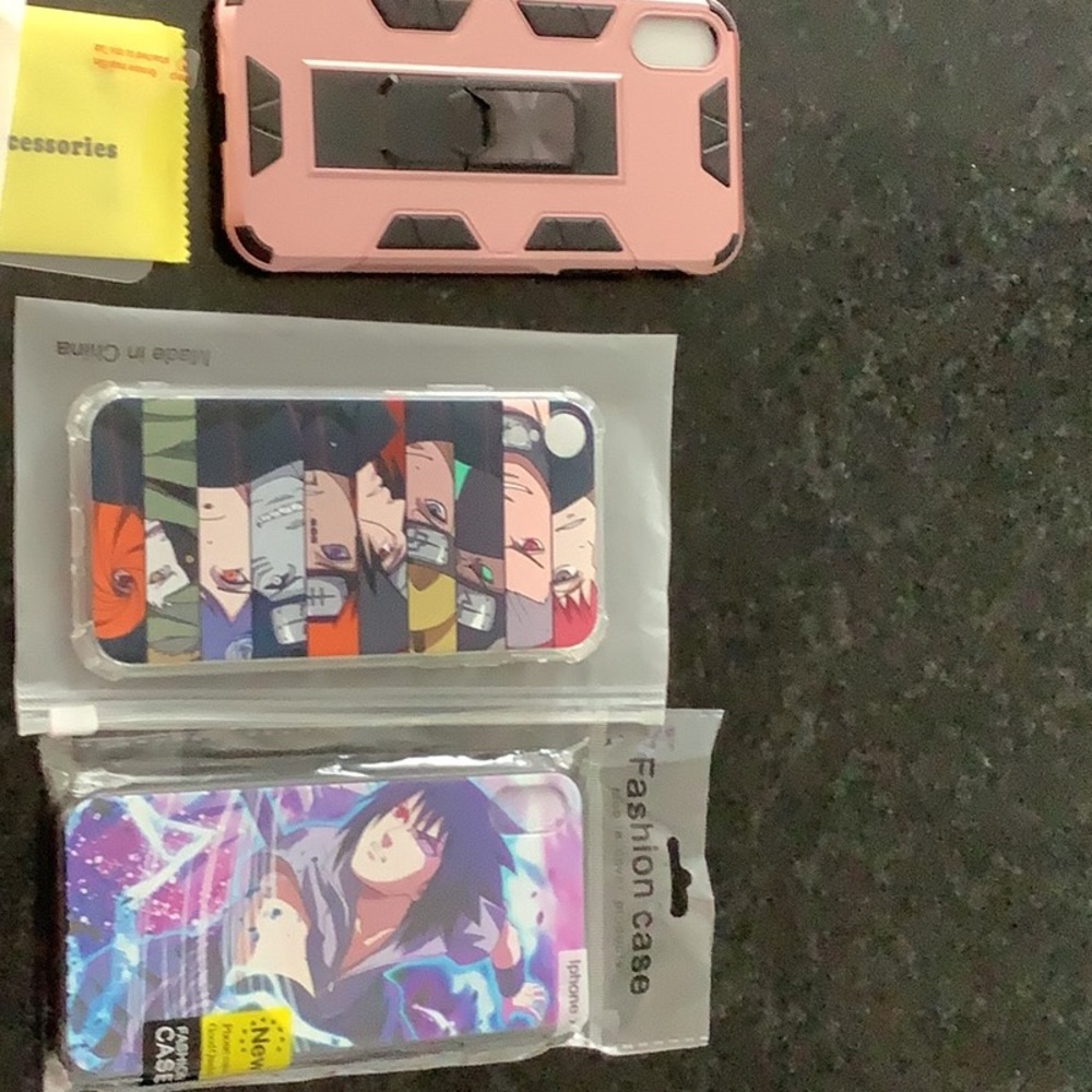 iPhone XR Naruto Sasuke phone cover bundle!!! 3 new cases and 2 glass protectors